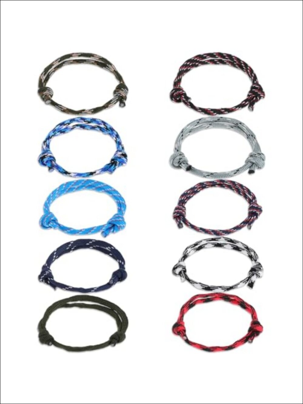 Nautical Braided Rope Bracelet Set Handmade Adjustable String Bracelets